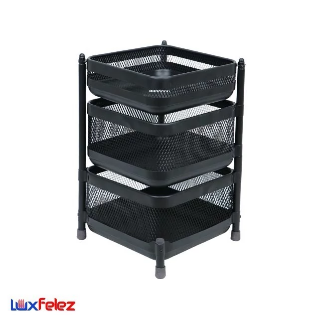 سبد سیب زمینی و پیاز آسمان مدل توری متحرک 2/5 طبقه مربع