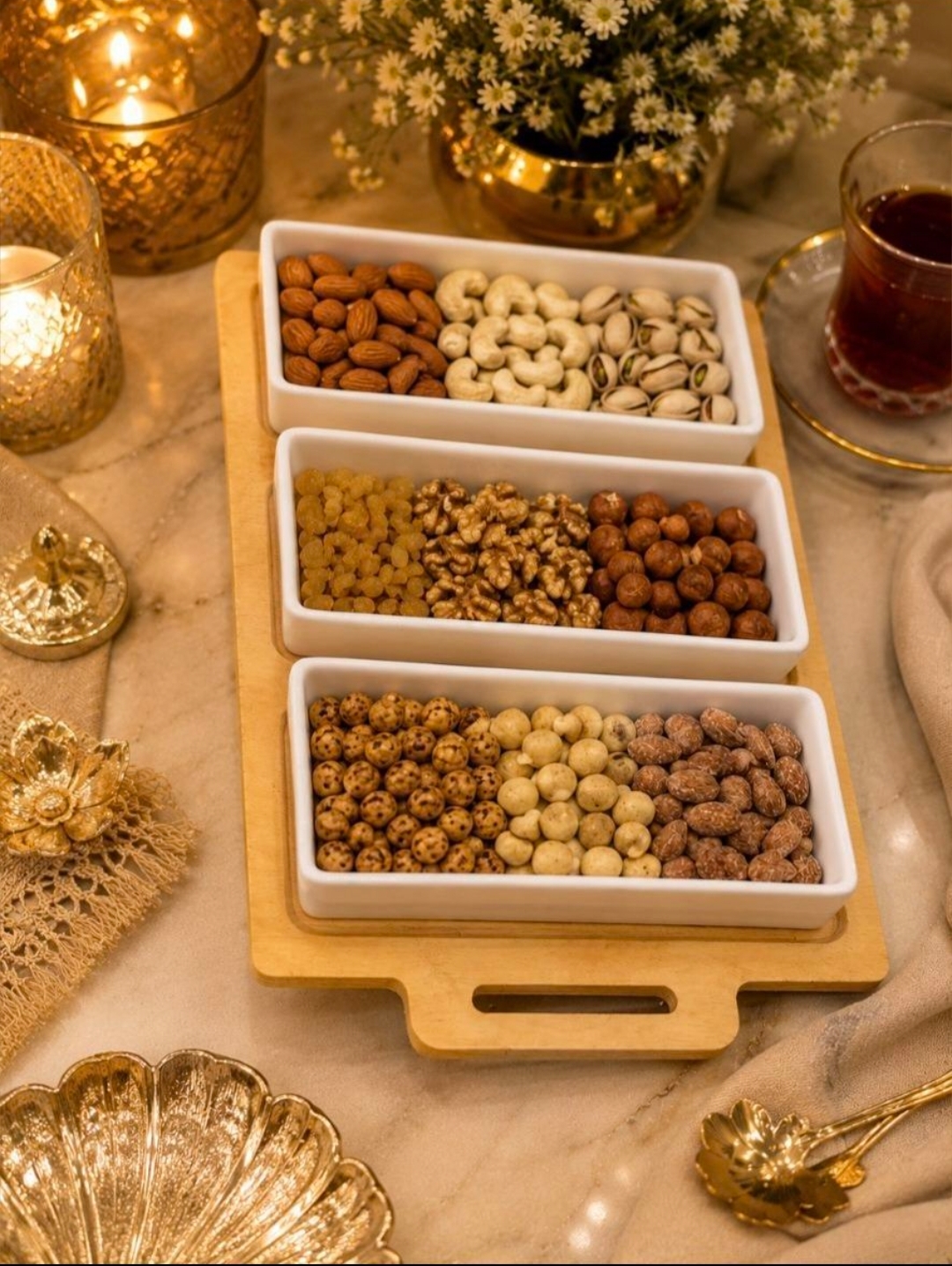 اردوخوری ۳خانه دوبل پایه چوبی