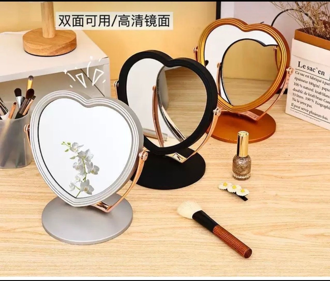 آینه قلبی پایه دار دو طرفه