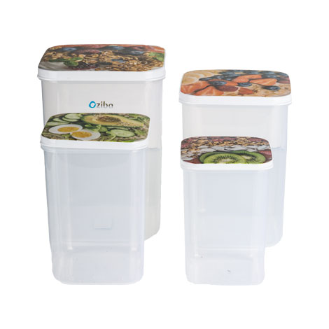 ‏ست ظرف غذا بارانا مربع بلند برند زیباسازان