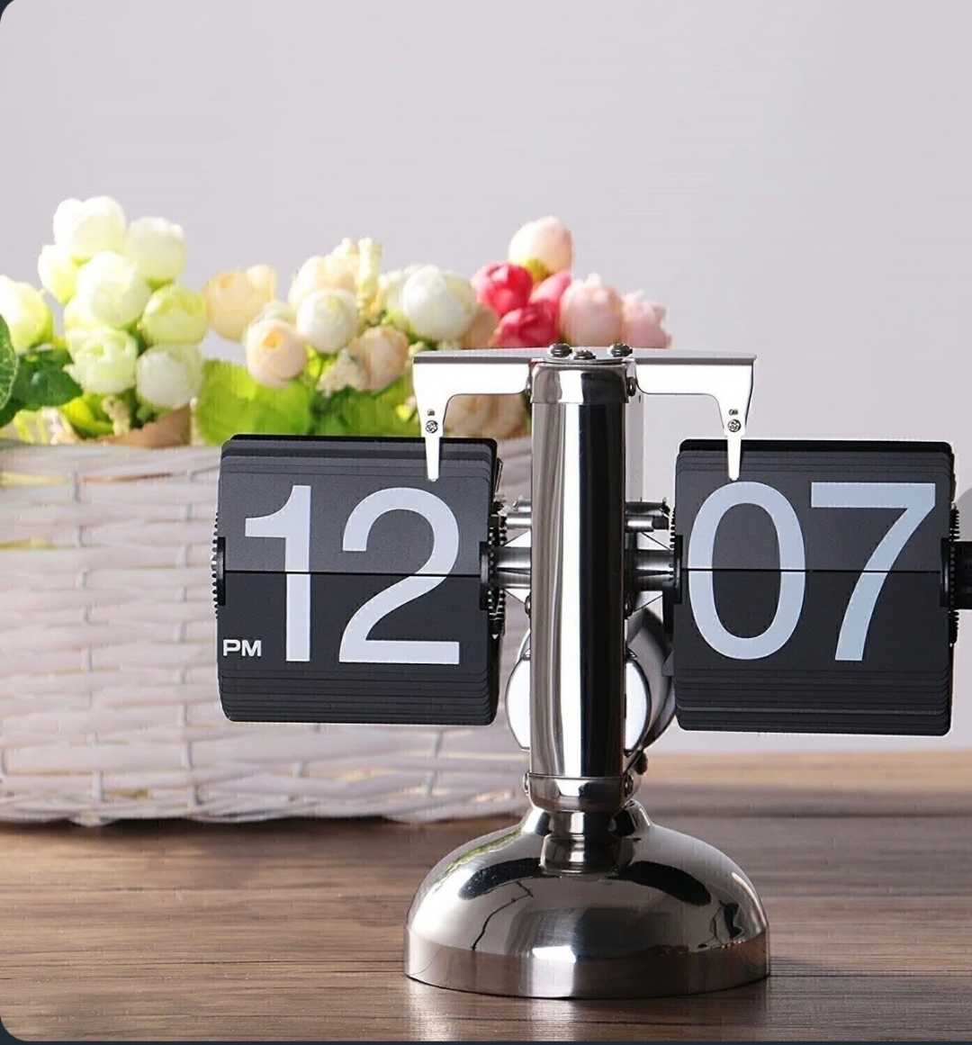 LEDساعت پایه استیل برگی